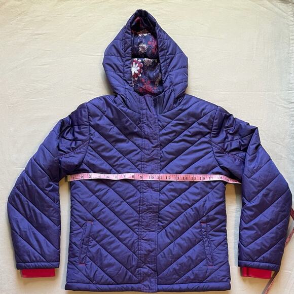 Slalom Purple and Pink Girls Hooded Ski Jacket Size XL 14/16 - Picture 3 of 10